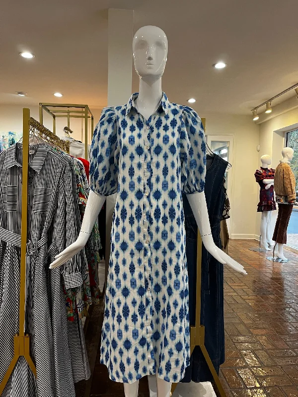 Angel Linen Dress (Hamptons Print)