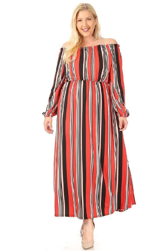 Karen T Designs 5036 Off-shoulder Print Dress