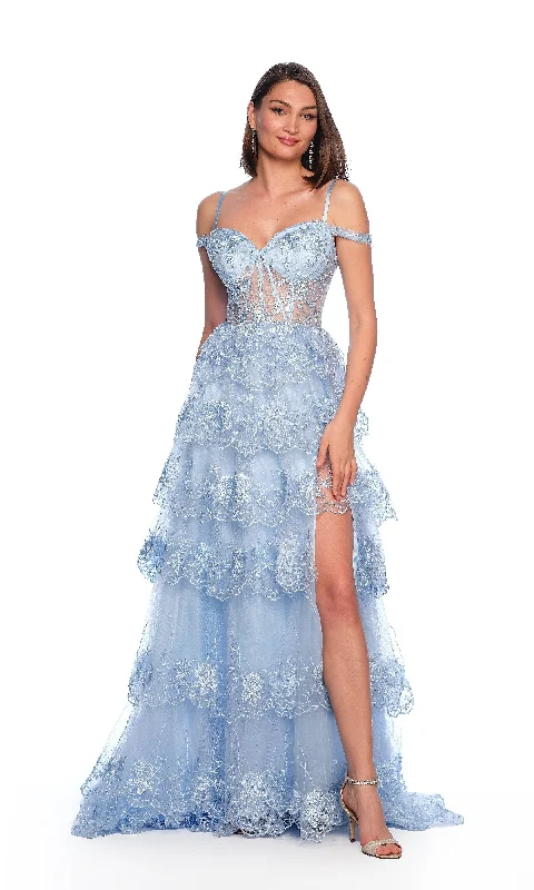 Long Prom Dress: Dave & Johnny 11713