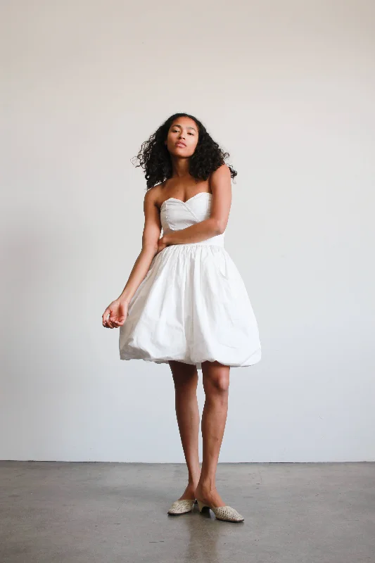 1980s Giorgio Beverly Hills White Bubble Dress