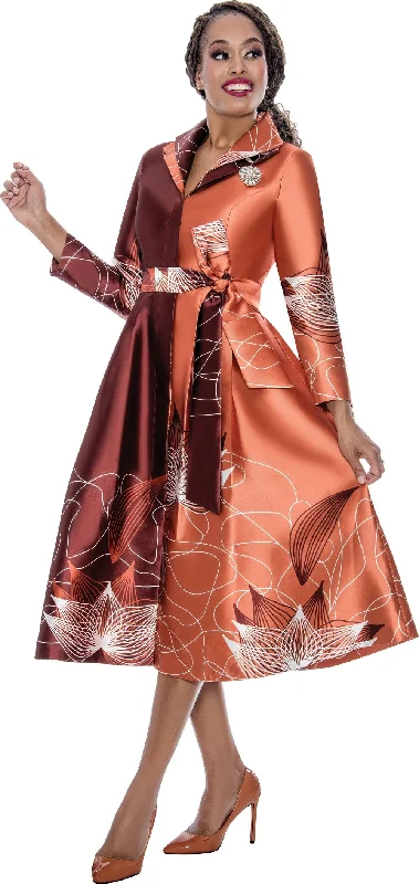 Dresses By Nubiano 100011 Twill Print Dress