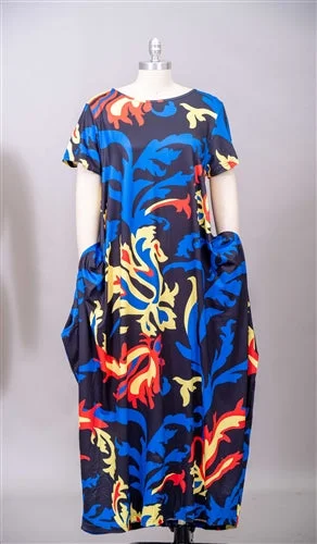 Kara Chic CHH24009 Authentic Print Bubble Dress