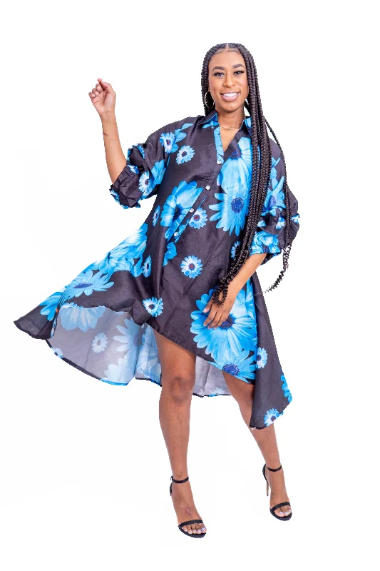 Jessica Taylor S500 Faux Silk Print Dress