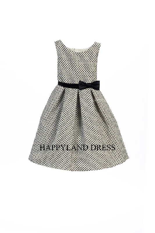 D520 Polka Dot Jacquard Dress (3 Colors)