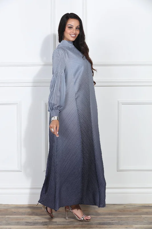 Luxe Moda LM406 Ombre Pleated Dress
