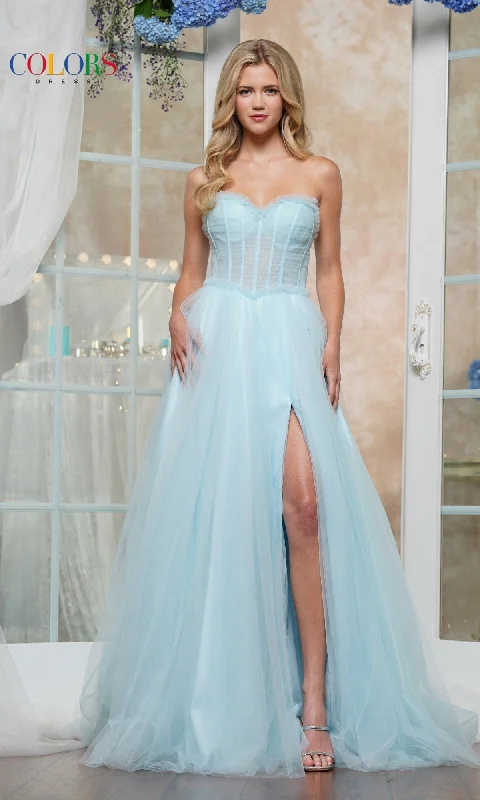 Strapless Long Prom Ball Gown: Colors Dress 3486