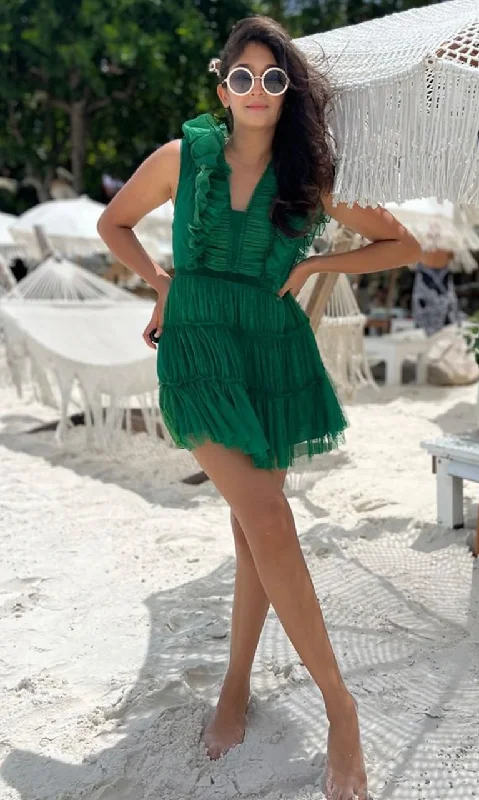 The Emerald Ruffle Dress