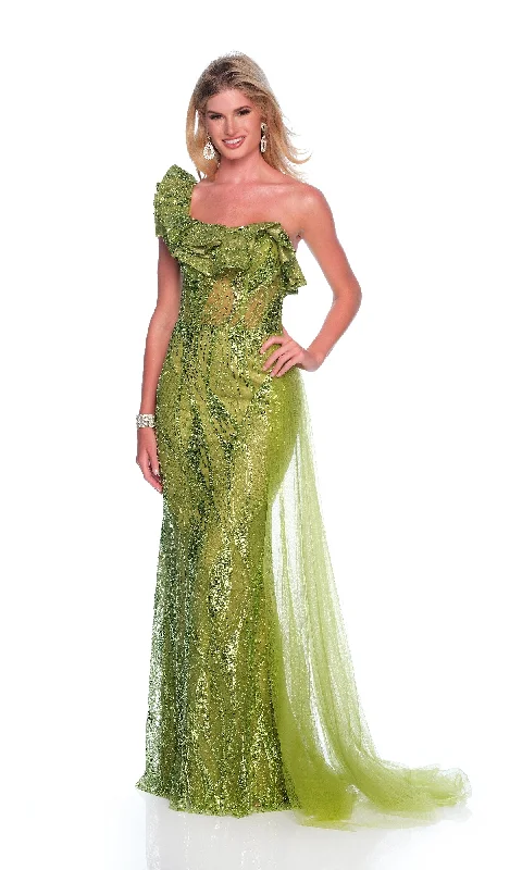 Long Green Prom Dress: Dave & Johnny 12226