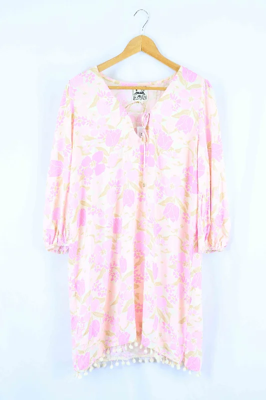 Jaase Floral Pink Dress M