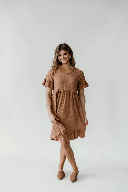 Carol Crinkle Ruffle Dress