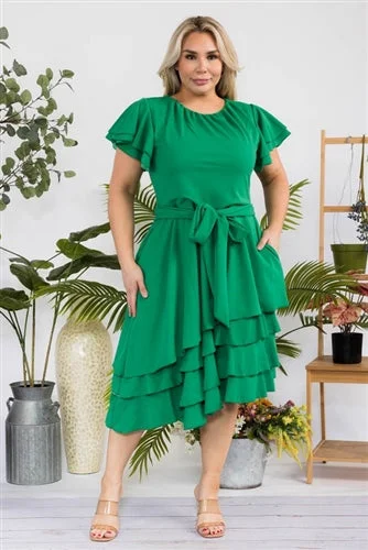 Karen T 9484 Midi Tier Dress