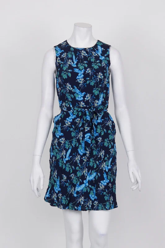 Marcs Blue Floral Dress 8