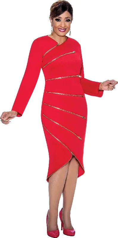 Dorinda Clark Cole 4831W Scuba Zippered PlusSize Dress