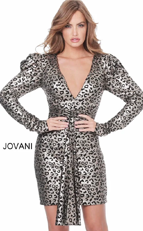 Jovani 3168 Leopard Print Dress