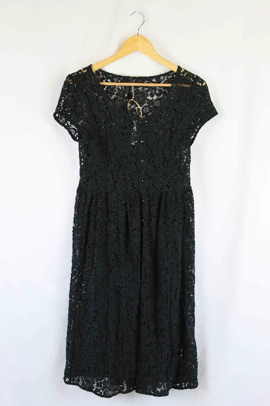 Dangerfield Black Lace Dress 12