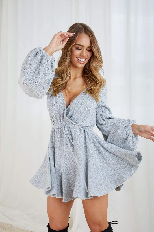 Picture Perfect Knit Dress - Grey