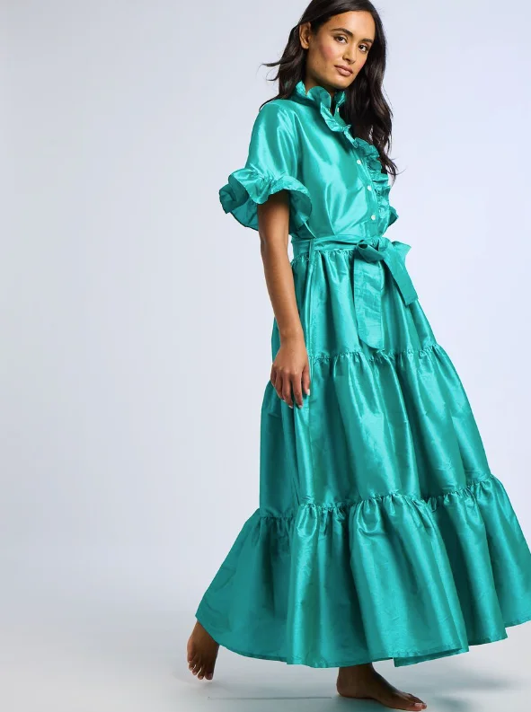 Victoria Dress (Jade Taffeta)