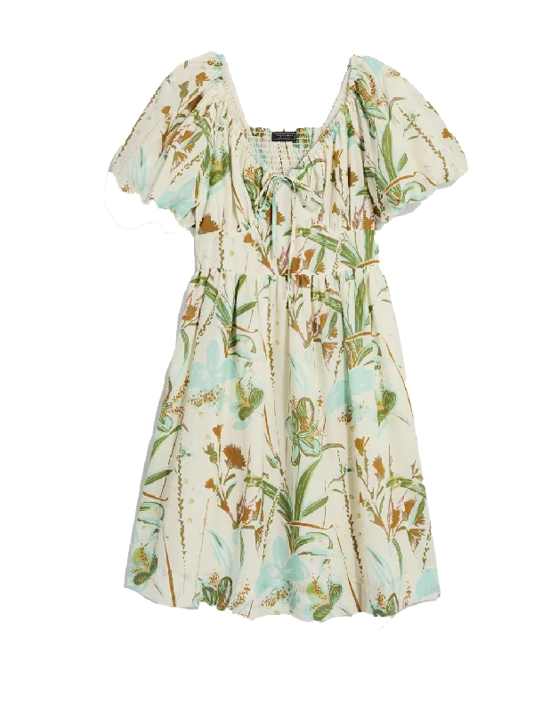 Ws Sweatheart Puff Sleeve Dress Wild Floral