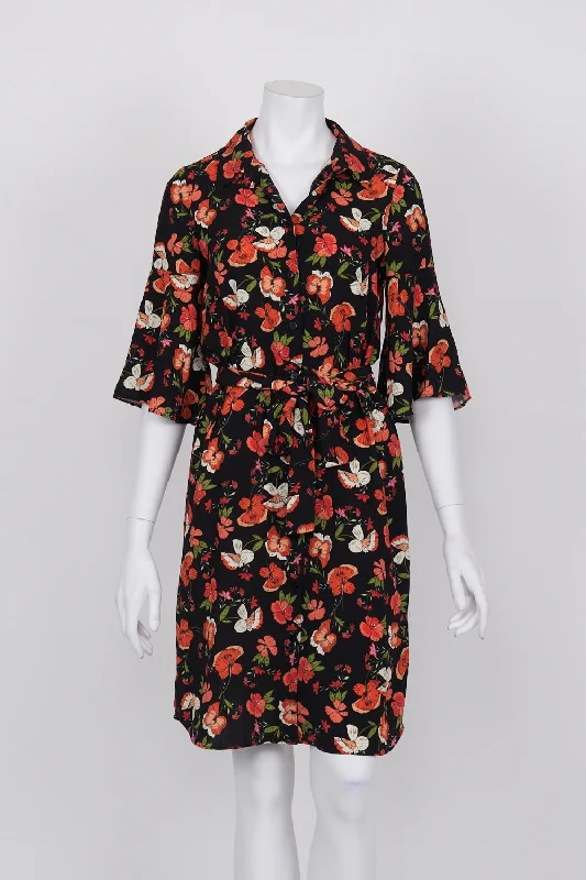 Veronika Maine Floral Button Front Dress 6