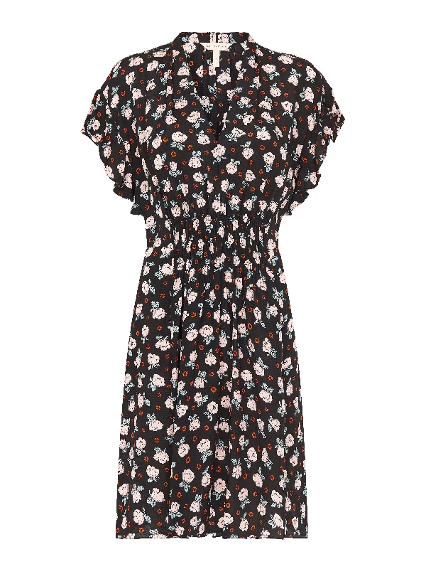 Short Sleeve Rosalie V Neck Dress