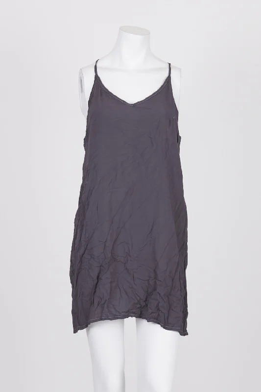 Kuwaii Grey Sleeveless Slip Dress 12