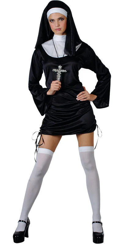 Ladies Sexy Naughty Nun Fancy Dress Costume