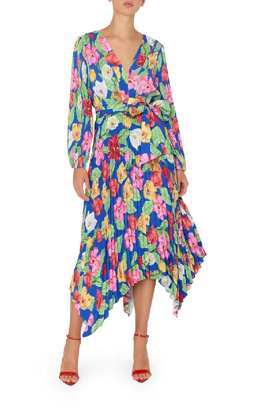 Liora Tulip Rosette Pleated Dress