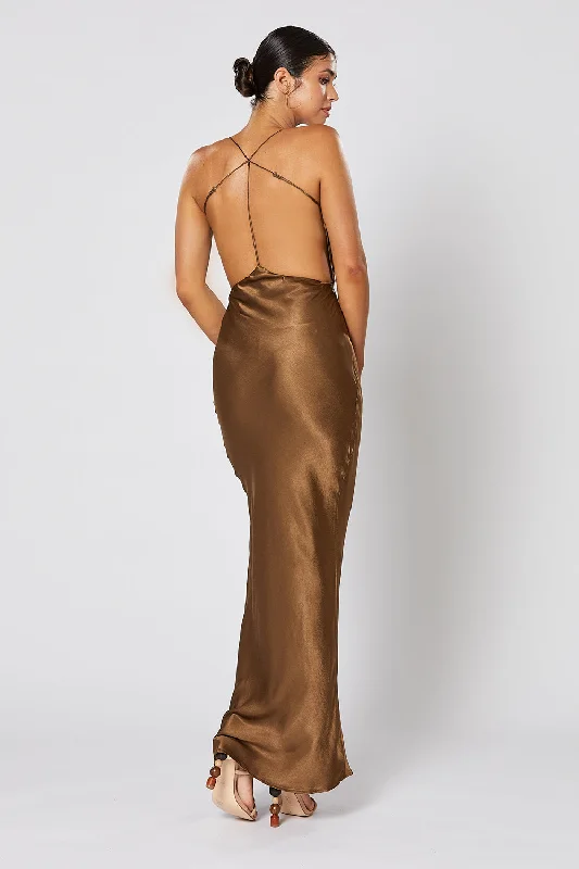 ALMA DRESS COCOA