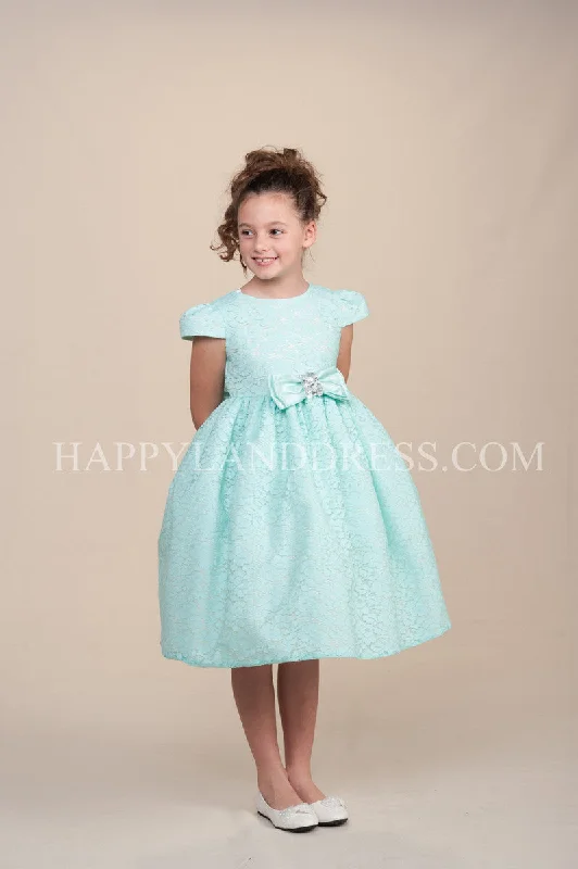 D983 Lace Ribbon Bow Dress (2 Diff. Colors)