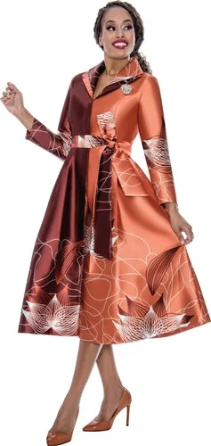 Dresses By Nubiano 100011W Plus Size Twill Print Dress