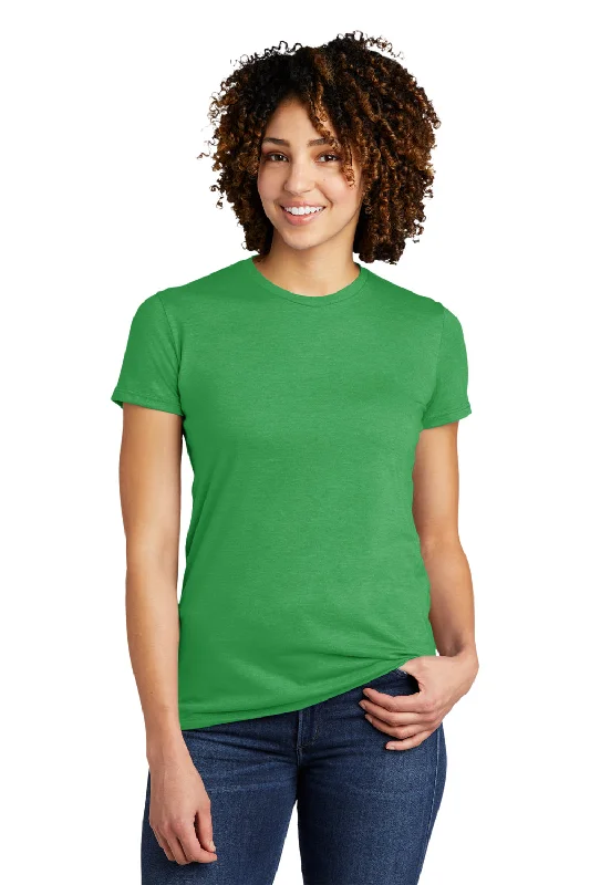Allmade Womens Short Sleeve Crewneck T-Shirt - Enviro Green Solid Print Embellished