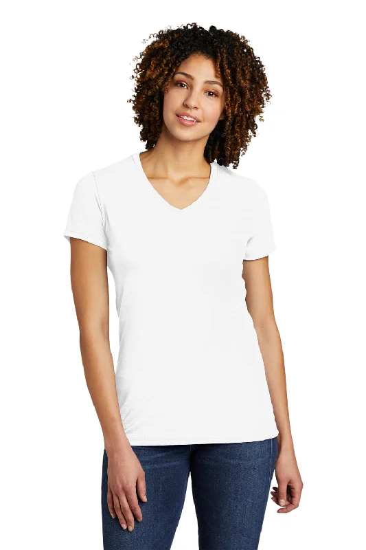 Allmade Womens Short Sleeve V-Neck T-Shirt - Bright White Graphic T-Shirt Round Neck Polyester Allmade Womens Short Sleeve V-Neck T-Shirt - Bright White Graphic T-Shirt Round Neck Polyester