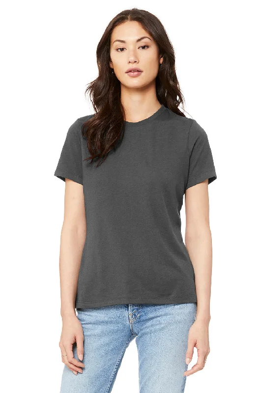Bella + Canvas Womens Relaxed Jersey Short Sleeve Crewneck T-Shirt - Asphalt Grey Thin T-Shirt Open Front Quick Dry