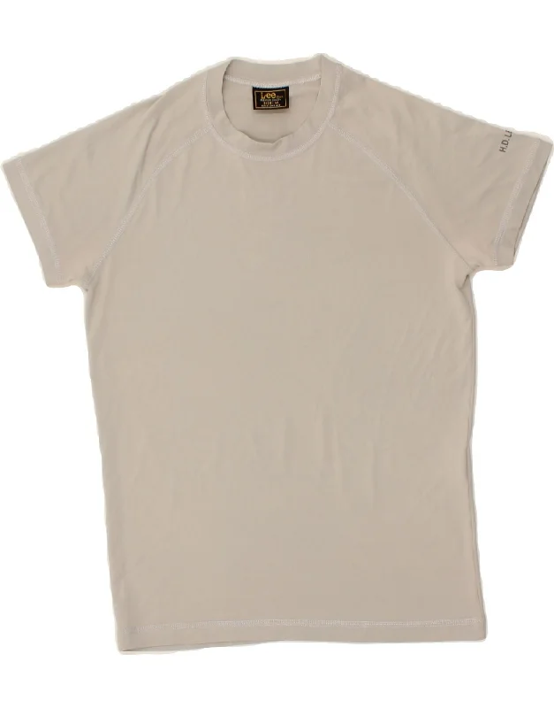 LEE Womens T-Shirt Top UK 12 Medium Grey Layered Multi-layer Single Layer