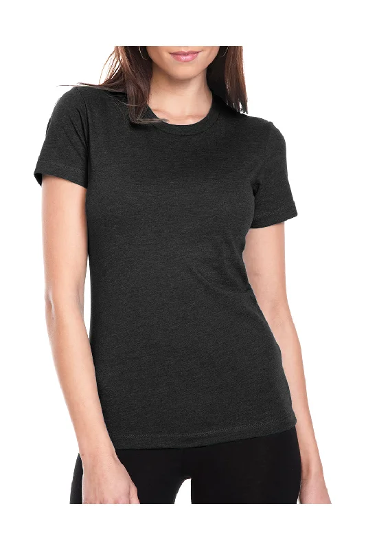 Next Level Womens CVC Jersey Short Sleeve Crewneck T-Shirt - Black Collared T-Shirt Boat Neck A-Line Next Level Womens CVC Jersey Short Sleeve Crewneck T-Shirt - Black Collared T-Shirt Boat Neck A-Line