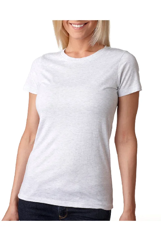 Next Level Womens Jersey Short Sleeve Crewneck T-Shirt - Heather White Terry Blend Velvet Blend Canvas Blend Next Level Womens Jersey Short Sleeve Crewneck T-Shirt - Heather White Terry Blend Velvet Blend Canvas Blend
