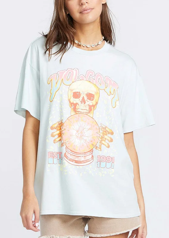 Volcom Women's Stones Throw T-shirt Lace Blend Ribbed Blend Corduroy Blend