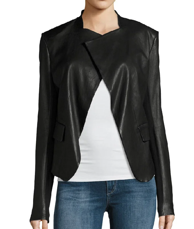 Arrow Dinah Drake Black Drape Jacket Cardigan Sweater Pullover
