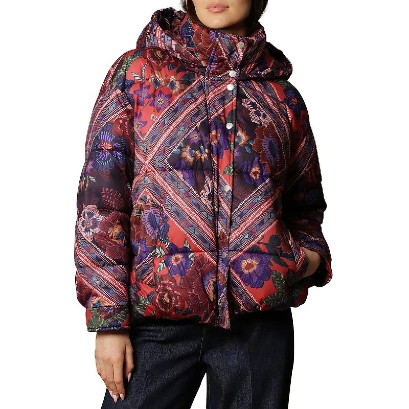 Avec Les Filles Womens Winter Cold Weather Puffer Jacket Herringbone Jacket Checkered Jacket Solid Jacket