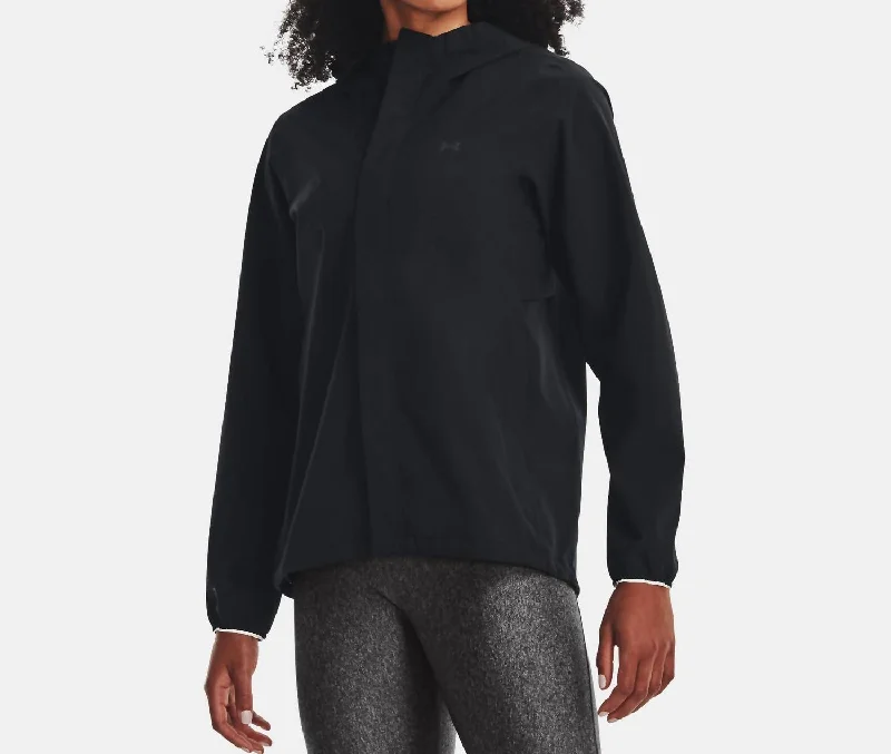 Cloudstrike Stretch Jacket In Black/pitch Gray Zippered Front Buttoned Front Snap Front