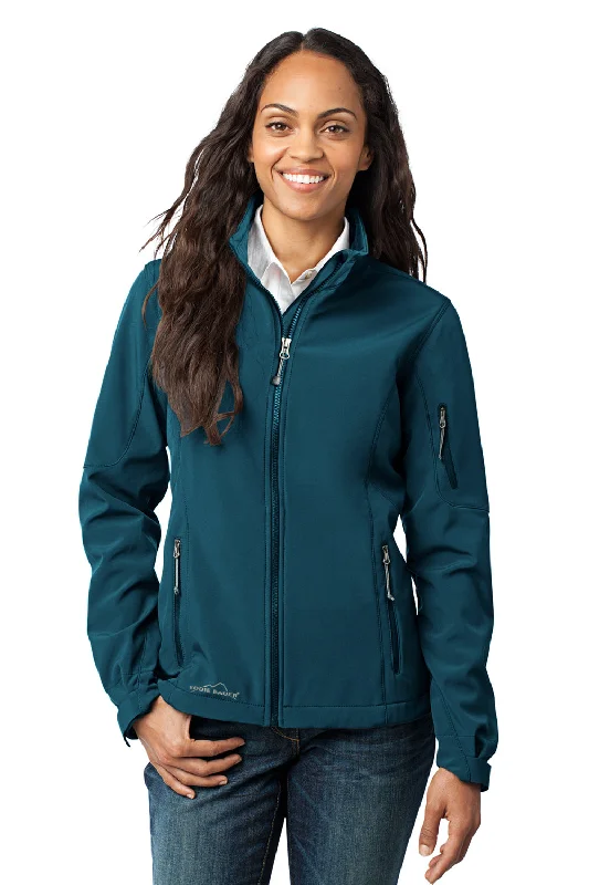 Eddie Bauer Womens Water Resistant Full Zip Jacket - Dark Adriatic Blue Denim Jacket Leather Jacket Suede Jacket