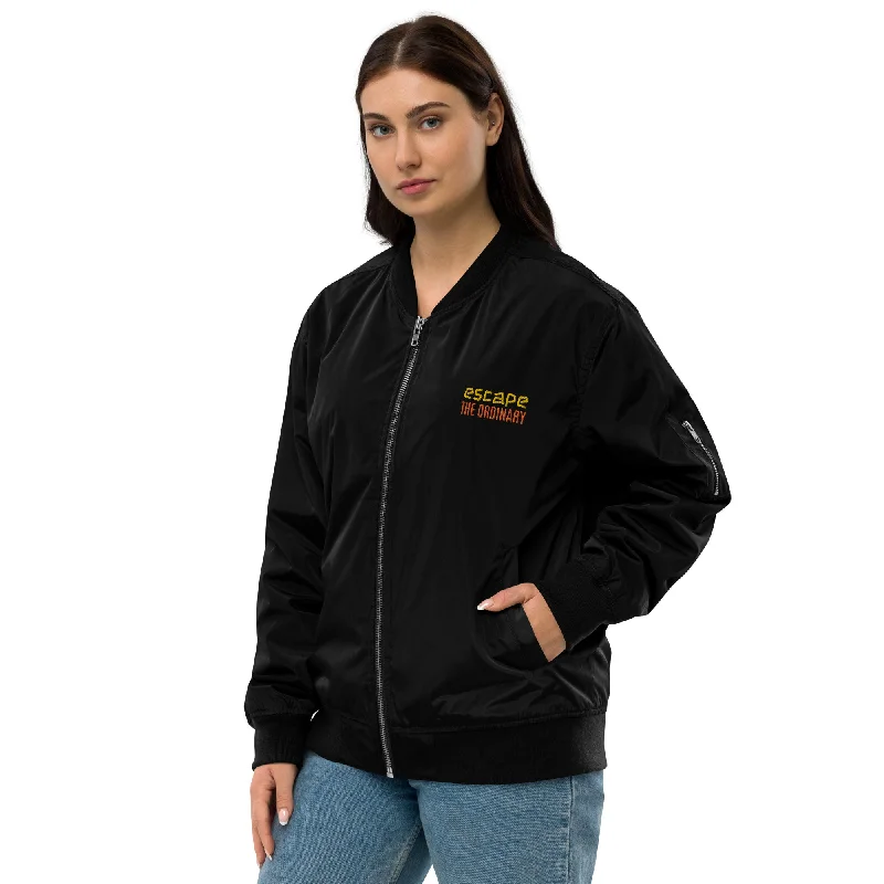 "Fly Girl Bomber Jacket" Embroidered Jacket Appliqued Jacket Beaded Jacket