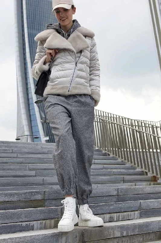 Fur down jacket Knit Fabric Woven Fabric Fleece Fabric