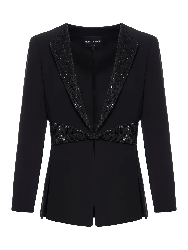jacket with rhinestone inserts Anorak Shell Jacket Lightweight Jacket