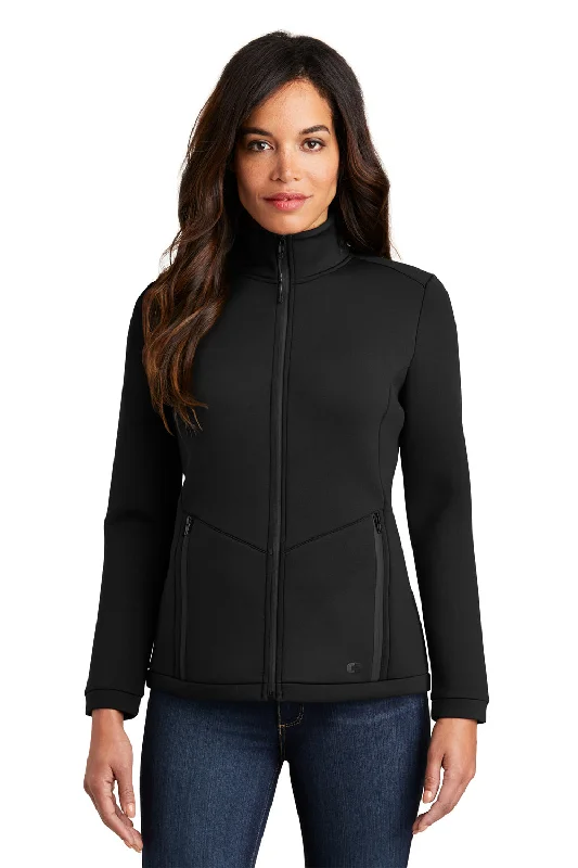 Ogio Womens Axis Full Zip Jacket - Blacktop - Closeout Corduroy Jacket Velvet Jacket Brocade Jacket