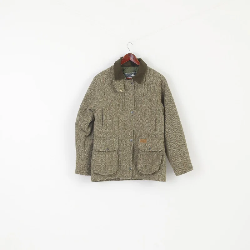Openair Countrywear Women 12 M Jacket Green Tweed Shooting Hunting Full Zipper Top Denim Jacket Leather Jacket Suede Jacket