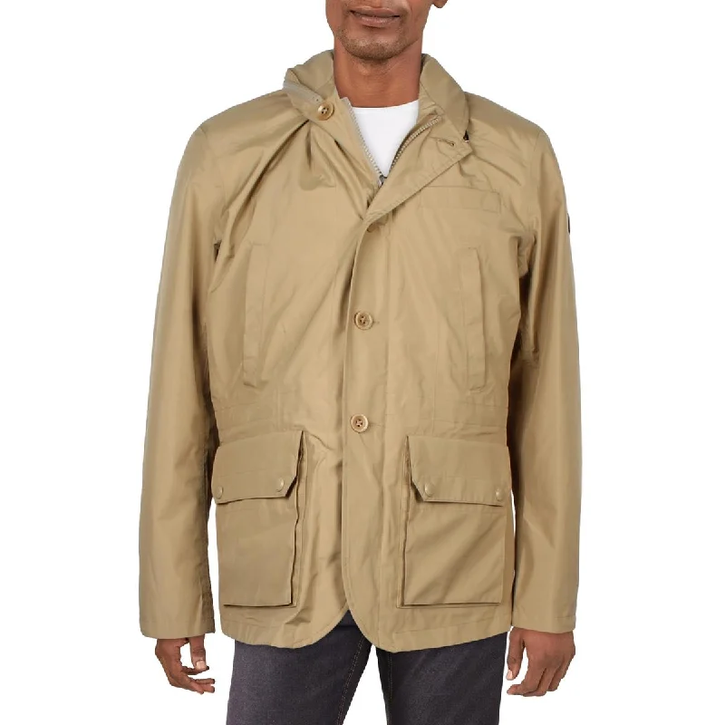 RLX Ralph Lauren Womens Hidden Hood Cold Weather Utility Jacket Boat Neck Shawl Collar Notched Collar