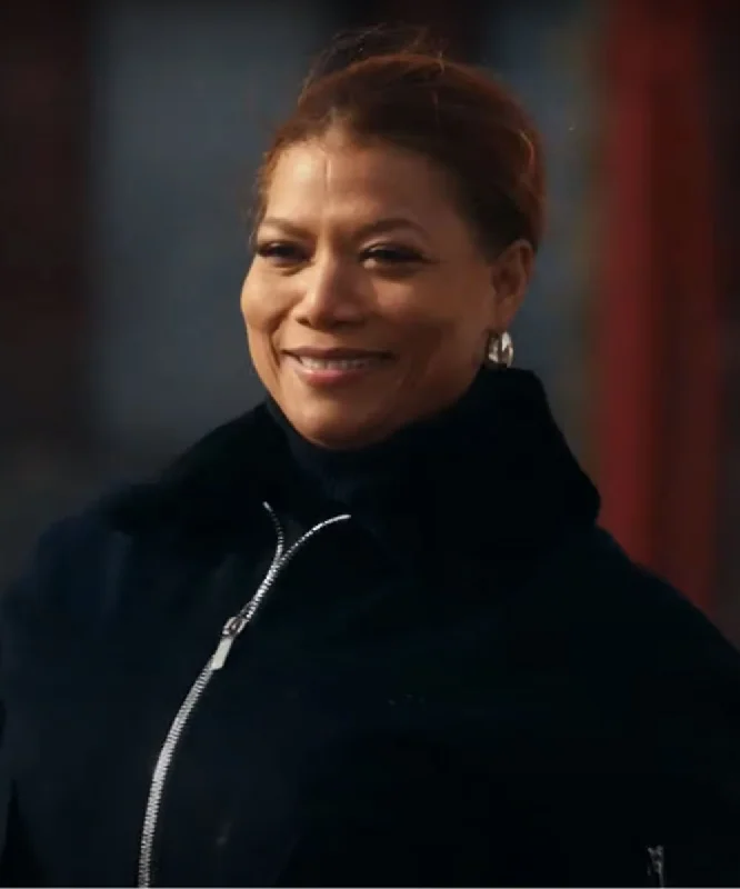 The Equalizer 2021 Queen Latifah Black Jacket Zip Front Button Front Snap Front