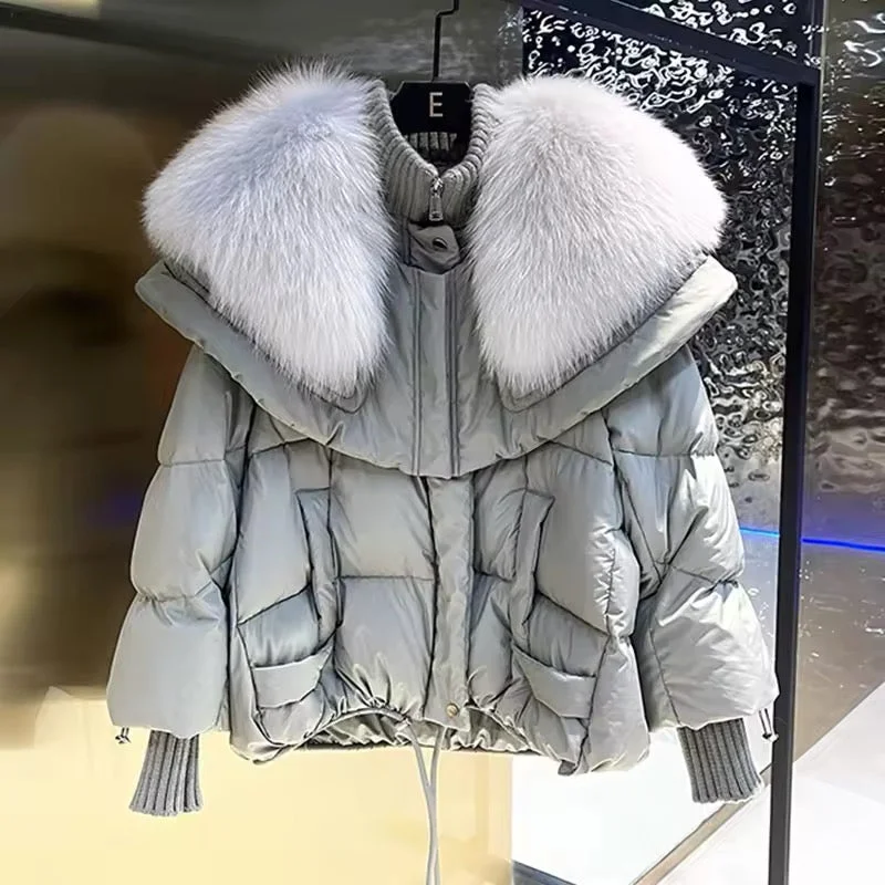 Women's Down Jacket with Real Fur – Ultimate Winter Luxury. Women's Jacket Large Fleece Jacket Down Jacket Parka
