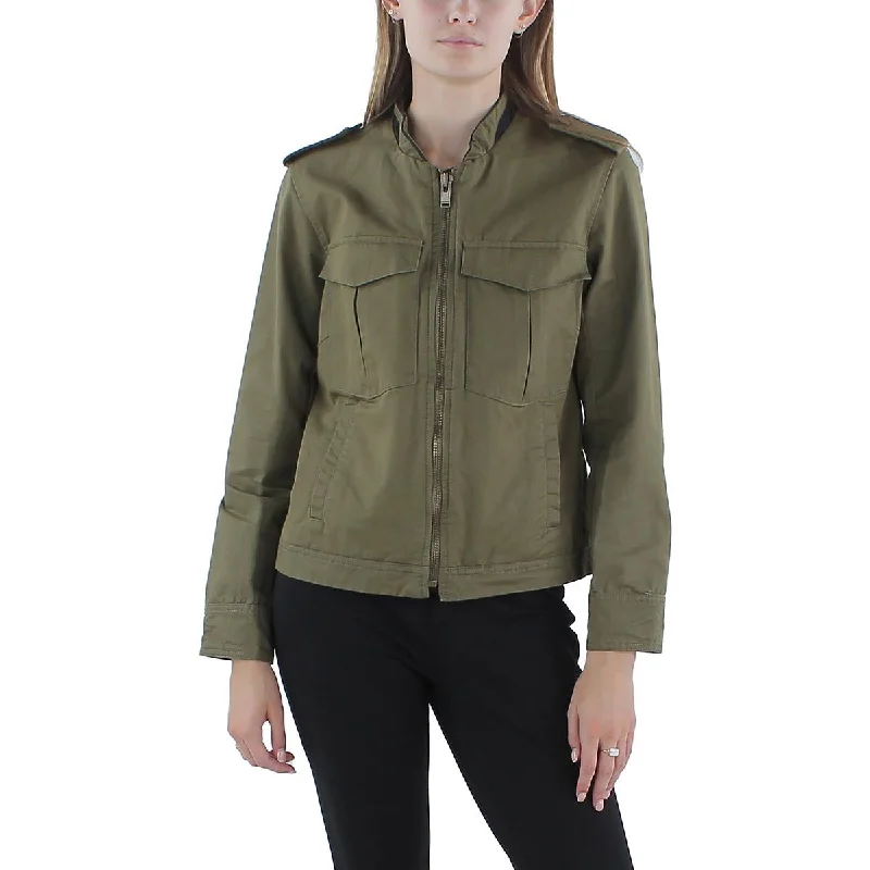 Zadig & Voltaire Womens Skull Military Embellished Shirt Jacket Faux Fur Jacket Real Fur Jacket Shearling Jacket Zadig & Voltaire Womens Skull Military Embellished Shirt Jacket Faux Fur Jacket Real Fur Jacket Shearling Jacket